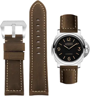 Image de Bracelet de montre vintage en cuir, étanche, de 20 mm, 22 mm, 24 mm ou 26 mm, bracelet de remplacement pour montre