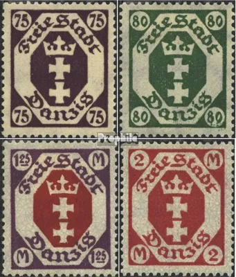 Produktbild von Briefmarken Danzig 1922 Mi 93-96 Gefälligkeitsentwertung gestempelt Wappen