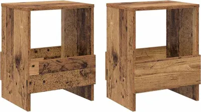 Image de Étagère à magazines 2 pcs Bois ancien 35 x 30 x 45 cm