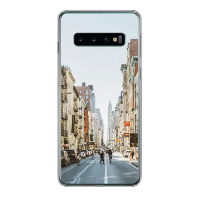 Produktbild von MuchoWow® Handyhülle Schutzhülle Hülle für Samsung Galaxy S10 Belebte Straße in New York Silikon Softcase Handy Hülle - Handytasche
