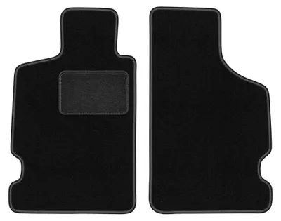 Produktbild von Velours-Fußmatten Vorne für Citroen Saxo 1996-2003 (Schrägheck) – 2-tlg, Schwarz, passgenau – Wielganizator LUX