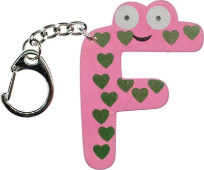 Produktbild von F Buchstabe Schlüsselanhänger Miniblings Anhänger Buchstaben Initiale Rosa Holz