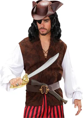 Immagine prodotto di Costume camicia da pirata con gilet XL bianco marrone