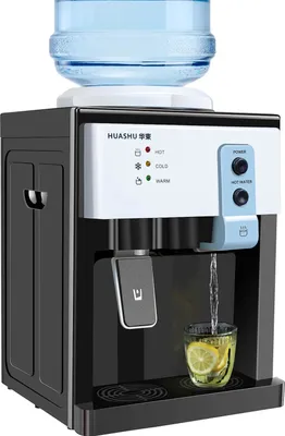 Obrázek produktu pro Dávkovač vody, okamžitý přívod teplé a studené vody, kompaktní design, černobílá barva