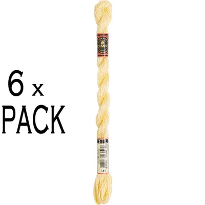 Produktbild von 6 Stück DMC Perlbaumwolle, Größe 3, 15 Meter, Farbe 115A/3-745