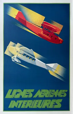 Produktbild von Inlandsfluglinien – Lithografie – 70x100 cm – Plakat/Poster