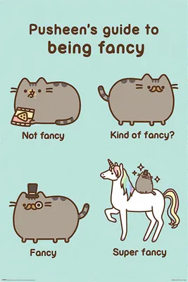Image de Pusheen - Poster - Super Fancy + 1 paquet de tesa Powerstrips® - Contenu 20 pièces