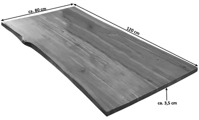 Produktbild von Tischplatte Baumkante Akazie cognac 120 x 80 cm IMKA