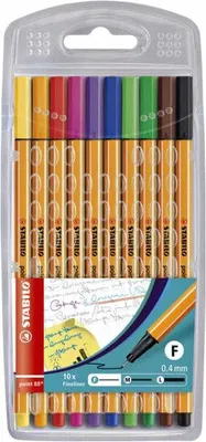 Image de Stabilo - Fineliner Punkt 88/10 F Ass 10st | Enui un 10 pièces