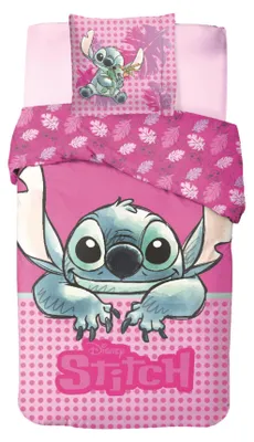 Produktbild von Unyqoos® Lilo & Stitch Kinder-Bettwäsche-Set 140 x 200 cm mit Kissenbezug 60 x 70 cm, blau – Bettbezug für Kinderzimmer