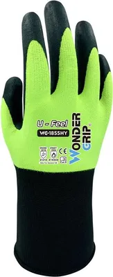 Produktbild von Arbeitshandschuh WONDER GRIP U-FEEL WG-1855 Nitril auf Elasthan Gauge 18 10/XL