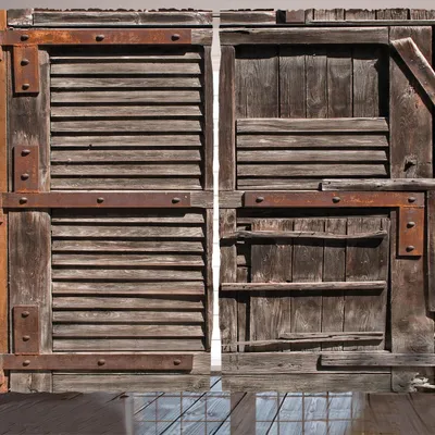 Produktbild von ARANDE Rustikal Gardine, Vintage Hölzerne Fenster Italienische Landschaft Architektur Tageslicht Fotograf, 280 x 175 cm, Umbra Braun