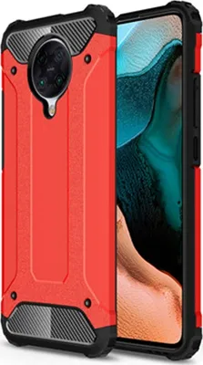 Produktbild von Mobigear Outdoor  POCO F2 Pro Hülle Hardcase Backcover Stoßfest - Rot
