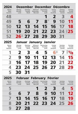 Produktbild von Ersatzkalendarium für 3-Monats-Tischkalender 9,5x13,5cm 2027