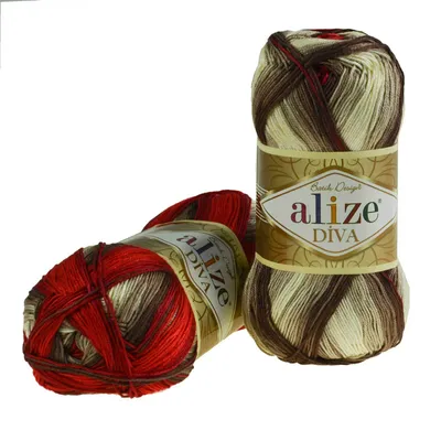 Produktbild von 100g Strickgarn ALIZE DIVA BATIK Farbverlauf Häkelgarn Wolle Stricken Häkeln