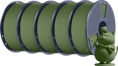 Produktbild von 3D-Drucker-Filament, PLA-Material, geringe Schrumpfung, Olivengrün