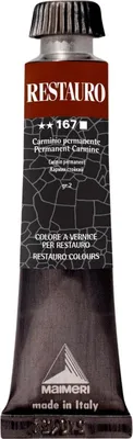 Obrázek produktu pro Maimeri Varnish Restauro Restaurační barva Permanent Carmine 167 20 ml 1 ks