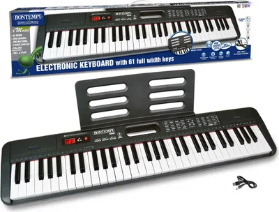 Produktbild von Bontempi Digital Keyboard With 61 Full Width Keys + Music St