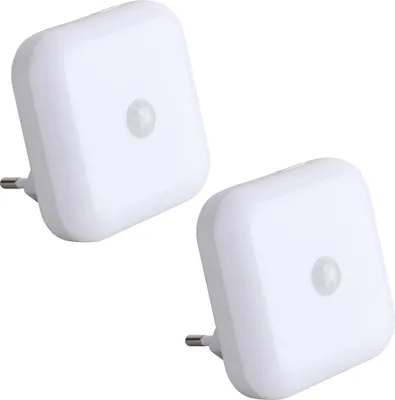 Produktbild von 2x LED Nacht Licht Steckdose Steckerleuchte Sensor Infrarot Lampe Leuchte SEBSON