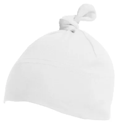 Image de Bonnet pour bébé Babybugz avec nœud / pompon FK167 (taille unique) (blanc)
