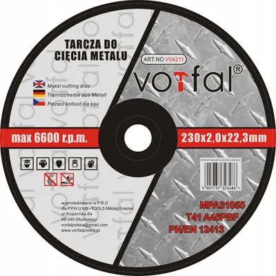 Produktbild von Vorfal Trennscheibe Metall Stahl 230x2,0mm für Winkelschleifer