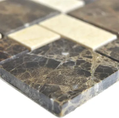 Produktbild von Marmor Naturstein Mosaik Fliesen Cordoba Emprador Dark Beige