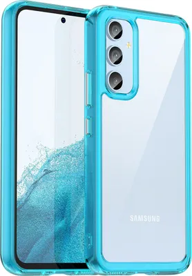 Produktbild von Galaxy A54 5G Hülle, Klar Rückseite Stoßfeste TPU Silikon Bumper Schutzhülle für Samsung Galaxy A54 5G Hellblau