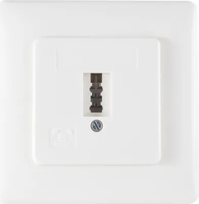Image de S-CONN S/CONN maximum connectivity Prise de raccordement téléphonique TAE U, universelle pour F + N, blanc pur-RAL9010