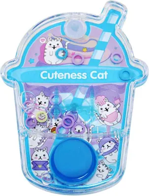 Produktbild von Blaues Bubble Tea Wasser Geduldspiel "Katze"