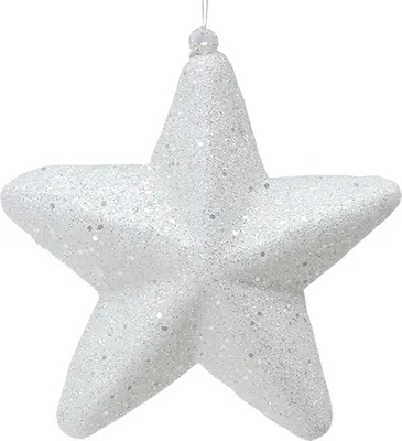 Produktbild von Dekorationsstern mit Glimmer zum Aufhängen für Weihnachtsdeko