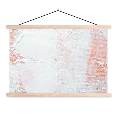 Produktbild von MuchoWow® Textilposter Malerei - Abstrakt - Design 120x80 cm mit holzfarbenen Rahmen - Aufhängeset