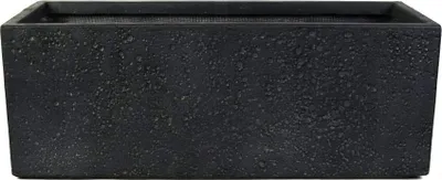 Produktbild von Köhko® Blumenkübel aus Fiberglas neuartiges Stein-Optik Pflanzkübel 100x40x40 cm Dunkelgrau Trog