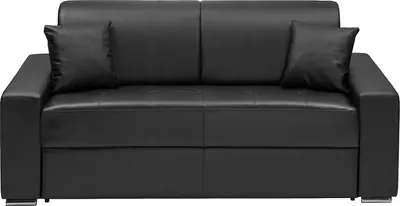 Produktbild von Vente-unique EMIR, Sofabett, Wohnzimmer, Schwarz, 3 Sitz(e), Schwarz, Kunstleder