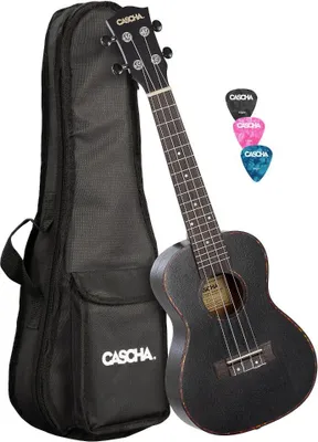 Produktbild von Cascha HH 2300 Premium Black Konzert-Ukulele