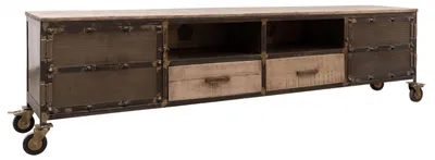 Produktbild von MASSIVMOEBEL24.DE TV-Board Mango 220x40x60 braun lackeirt HEAVY INDUSTRY #232