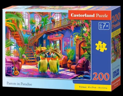 Immagine prodotto di Puzzle 200 pezzi Pappagalli in Paradiso 222308 Castorland