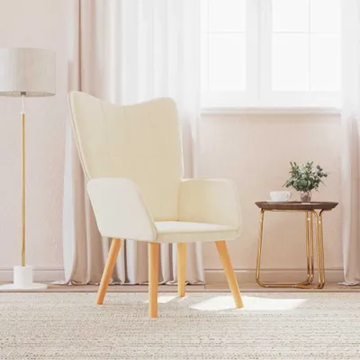 Immagine prodotto di Maison Exclusive - Poltrona relax in tessuto color crema