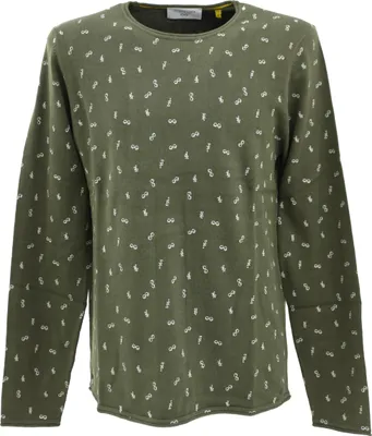 Produktbild von 33276 Lerros, New in Town,  Herren Crew Neck Rundhals Pullover Pulli, feiner Glattstrick, khaki , M