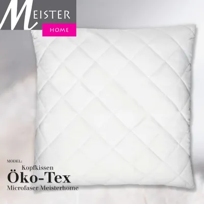 Produktbild von Microfaser Kopfkissen allergikergeeignet steppung 80x80cm Meisterhome