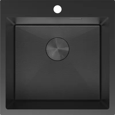 Produktbild von Mexen Solix Edelstahlspüle 1-Becken 500 x 500 mm, schwarz HC - 6407501000-70HC