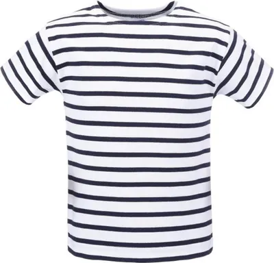 Produktbild von modAS Kinder T-Shirt mit Streifen Bretonisches Shirt - Streifenshirt Mädchen Jungen Baumwolle in Weiß / Blau Größe 92