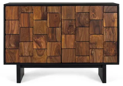 Image de Buffet Udaipur en bois de manguier (sheesam), 75 cm x 108 cm x 40 cm, Giner y Colomer