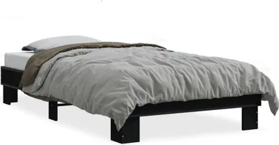 Obrázok produktu pre vidaXL Rám postele čierny 90x200 cm materiál na báze dreva a kovu