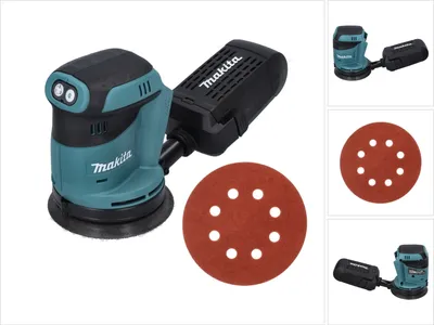 Produktbild von Makita DBO 180 Z Akku Exzenterschleifer 18 V 125 mm + 50x Schleifpapier K 320 - ohne Akku, ohne Ladegerät