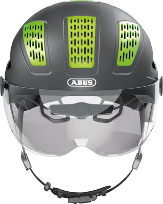 Image de ABUS Casque de ville Hyban 2.0 ACE - Casque de vélo avec visière, icht et ABS-coque dure - pour femmes et hommes - Gris (titan), taille XL (58-63 cm)