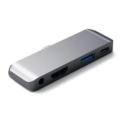 Image de Satechi ST-TCMPHM - USB 3.2 Gen 1 (3.1 Gen 1) Type-C - Gris - HDMI - USB 3.2 Gen 1 (3.1 Gen 1) Type-A - USB 3.2 Gen 1 (3.1 Gen 1) Type-C - Aluminium - USB - 18g