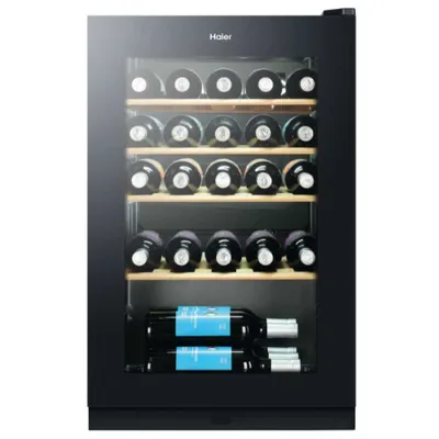 Produktbild von Haier Wine Bank 50 Serie 3 WS30GA, Weinkühler mit Kompressor, Freistehend, 30 Flasche(n), G, Schwarz, Schwarz