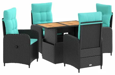 Produktbild von vidaXL Outdoortisch-Set 5 Stk. Poly-Rattan