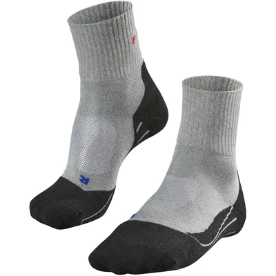 Obrázok produktu pre Pánske športové ponožky FALKE – TK2 Short Cool, ponožky na trekking a turistiku, jednofarebné, svetlošedé, veľkosť 42–43