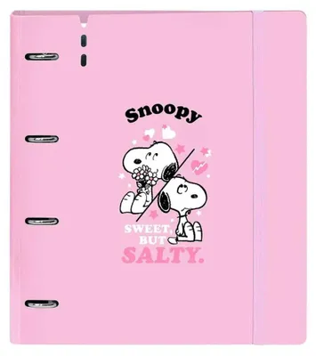 Obrázek produktu pro Složka Snoopy z kartonu s 4 kroužky, formát A4, s listy